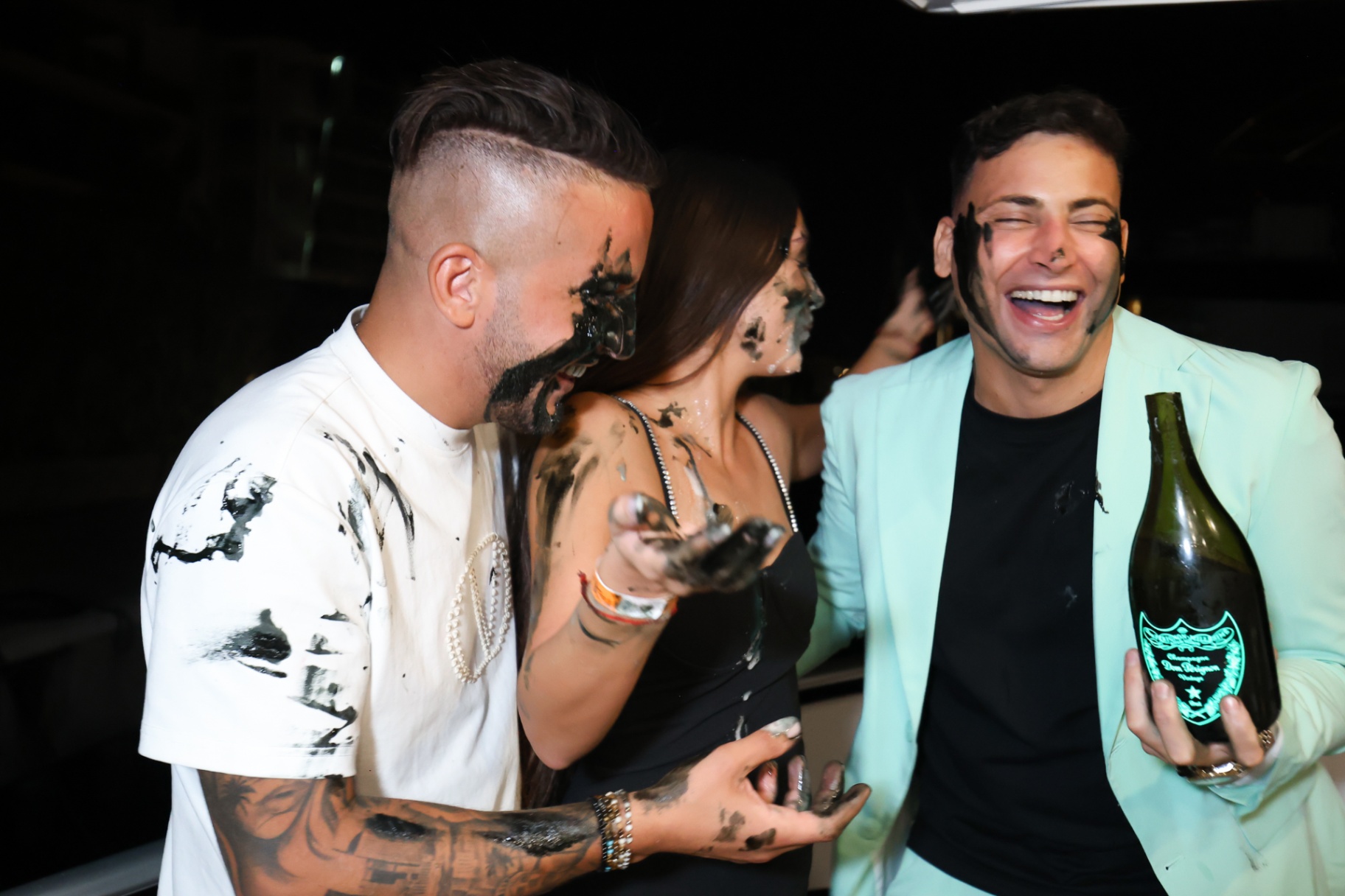 After party — champagne shower